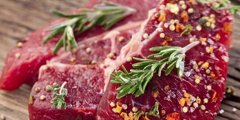 Red meat in the diet has a good effect on erection